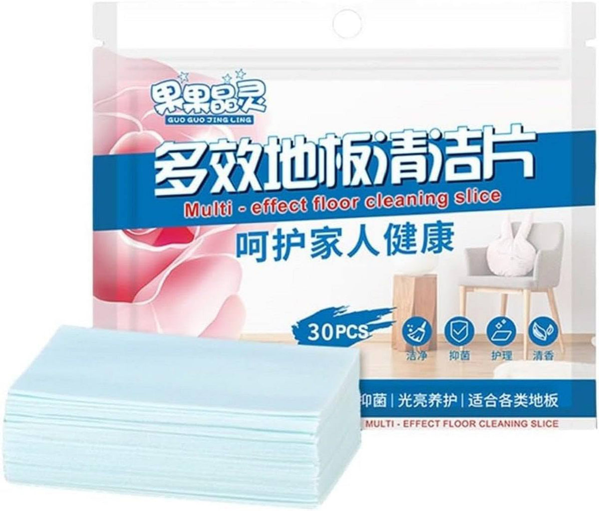 Water Soluble Floor Cleaning Sheets, Concentrated Floor Cleaner Slices for Mopping, Multi-Surface Cleaning Sheets for Tiles, Hardwood, Wooden Floors, Walls and Glass, Easy-to-Use Floor Cleaning Solution, 30 Pcs.