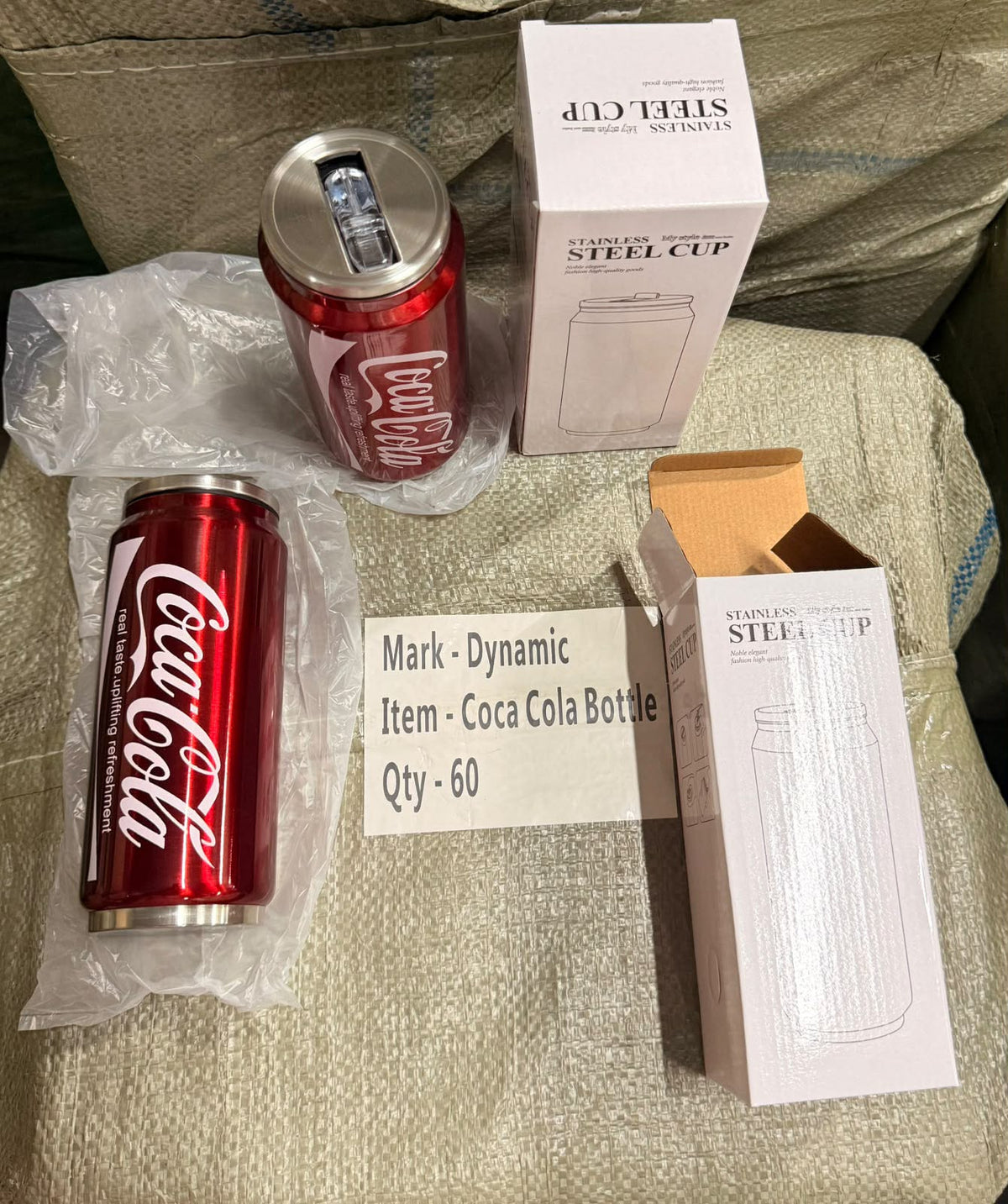 Coca-Cola Can Shaped Stainless Steel Tumbler 500ml, Insulated Cola Bottle with Straw and Sipper Lid, Reusable Leak-Resistant Travel Mug for Hot and Cold Beverages