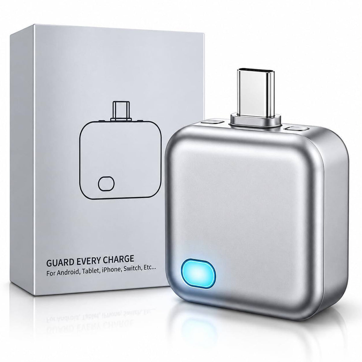 140W Smart Auto Eject Charger Adapter, USB Type-C Auto Disconnect Charging Protector, Automatic Power Cut-Off Adapter for Overcharge Prevention, Battery Health Protection and Safe Charging